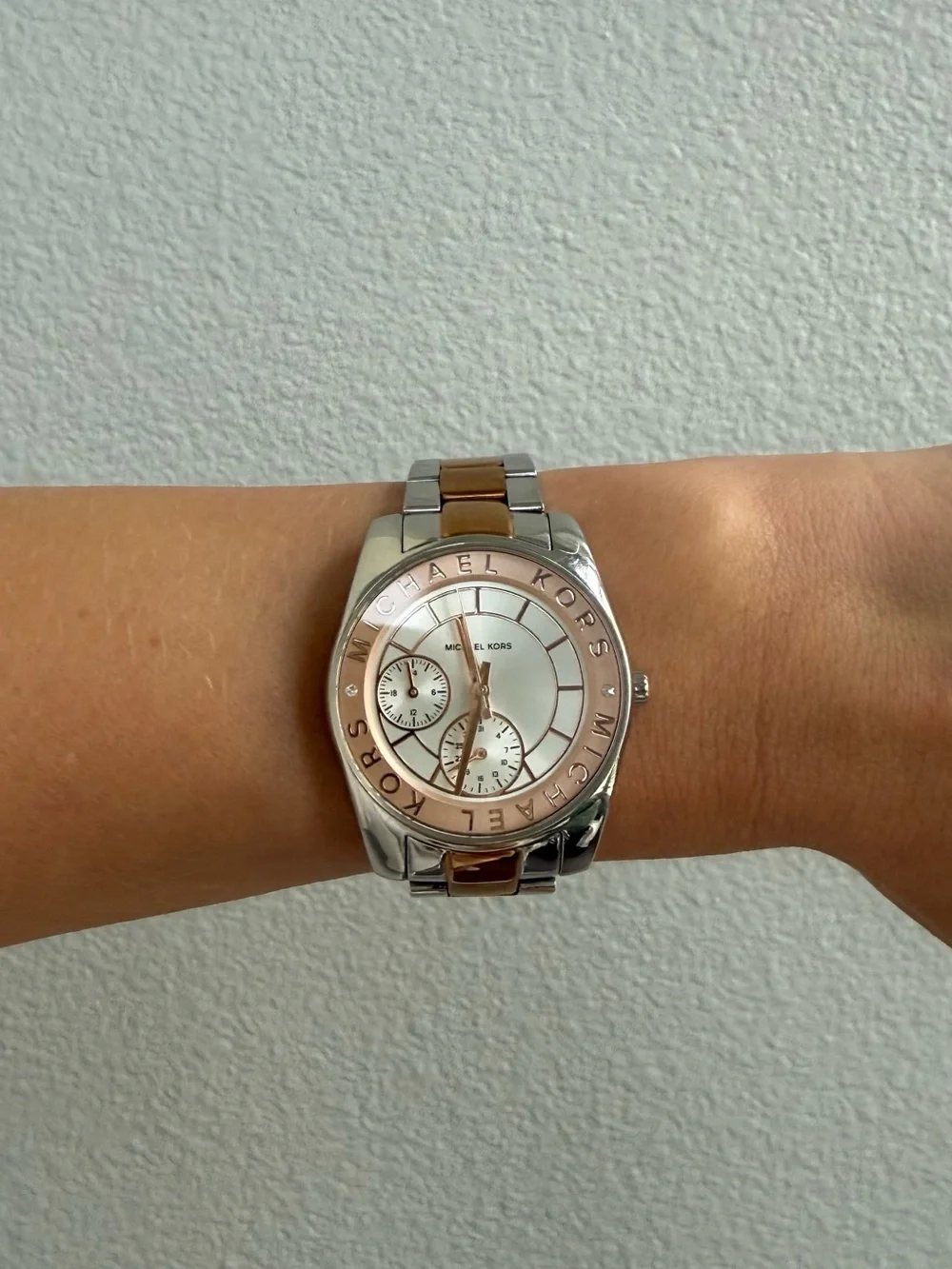 Michael Kors Two-Tone Women's Chronograph Watch - Rose Gold & Silver Tone